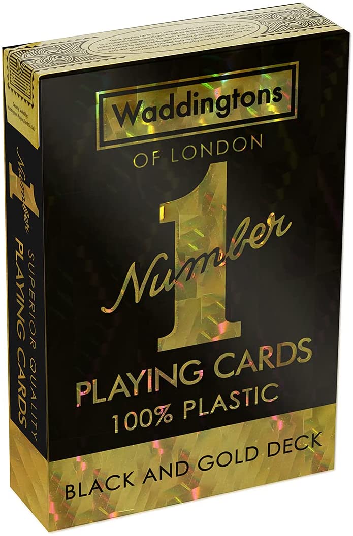 Waddingtons No.1 Playing Cards Black and Gold