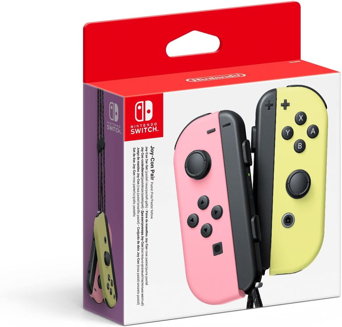 Nintendo Joy-Con Pastel Pink/Yellow Gaming Controllers for Switch
