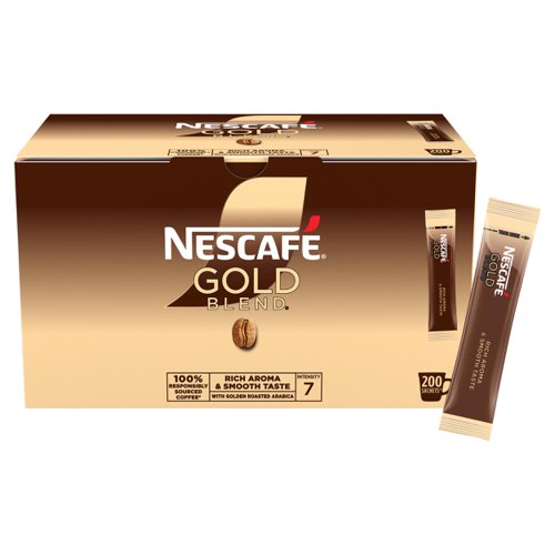 Nescafe Gold Blend One Cup Instant Coffee Sticks (Pack of 200)