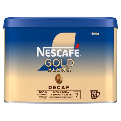 Nescafe Gold Blend Decaf Instant Coffee Granules 500g Tin