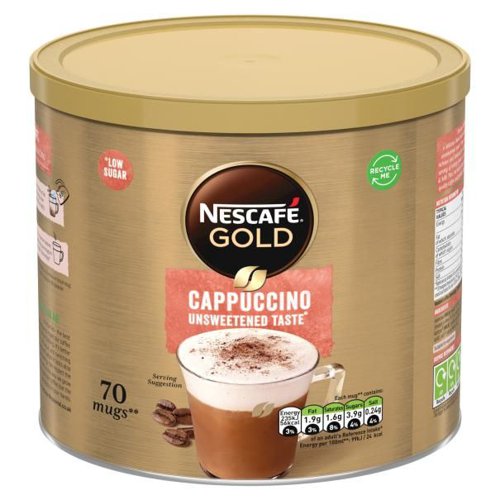 Nescafe Gold Cappuccino Unsweetened Coffee 1kg Tin