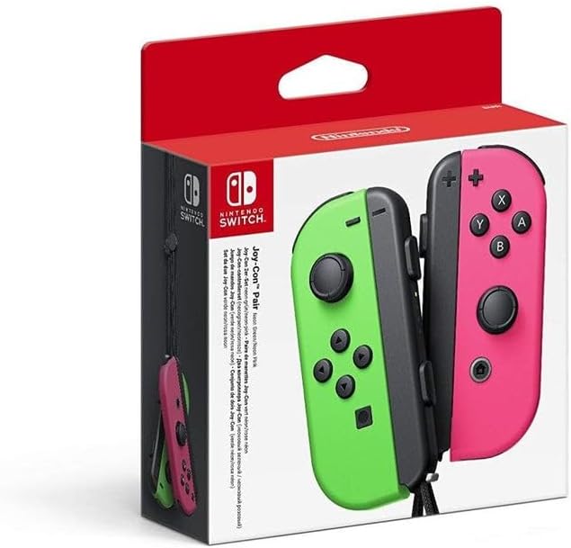 Nintendo Joy-Con Neon Green/Pink Gaming Controllers for Switch
