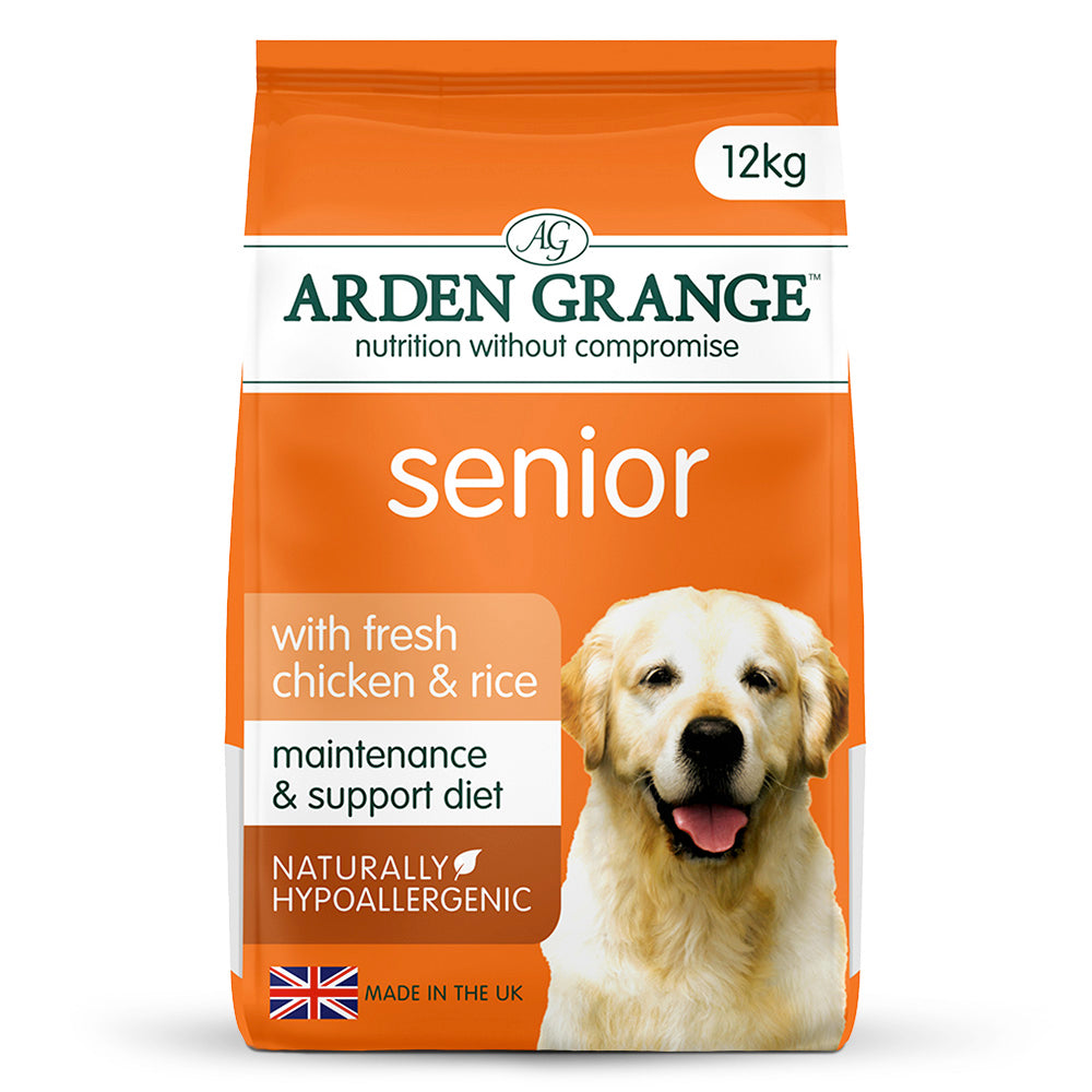 Arden Grange Senior Dry Dog Food With Fresh Chicken & Rice (12kg Bag)
