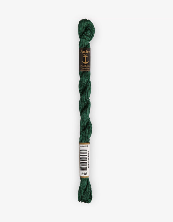 Anchor Pearl Cotton 5 Embroidery Thread 5g - Green (0218)