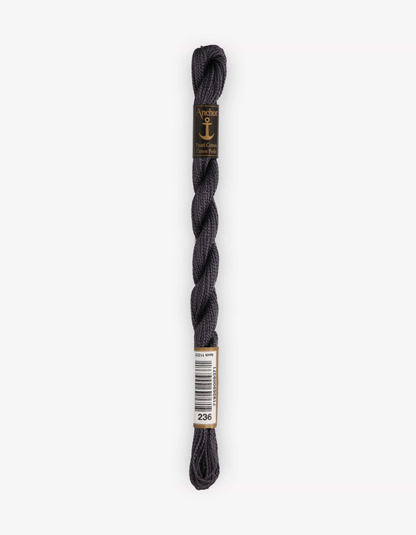 Anchor Pearl Cotton 5 Embroidery Thread 5g - Grey (0236)