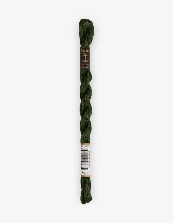 Anchor Pearl Cotton 5 Embroidery Thread 5g - Green (0269)