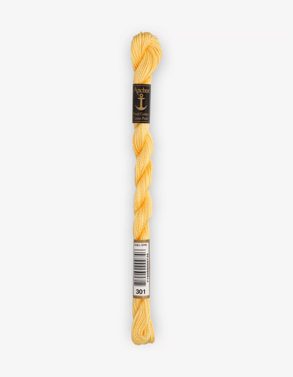 Anchor Pearl Cotton 5 Embroidery Thread 5g - Yellow (0301)