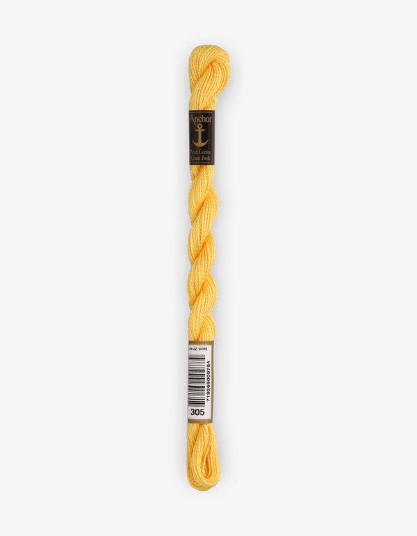 Anchor Pearl Cotton 5 Embroidery Thread 5g - Yellow (0305)