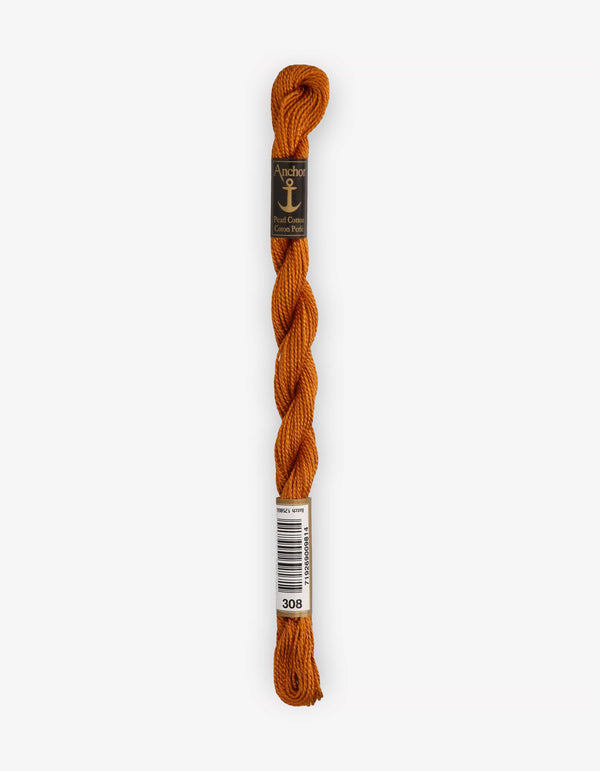 Anchor Pearl Cotton 5 Embroidery Thread 5g - Orange (0308)
