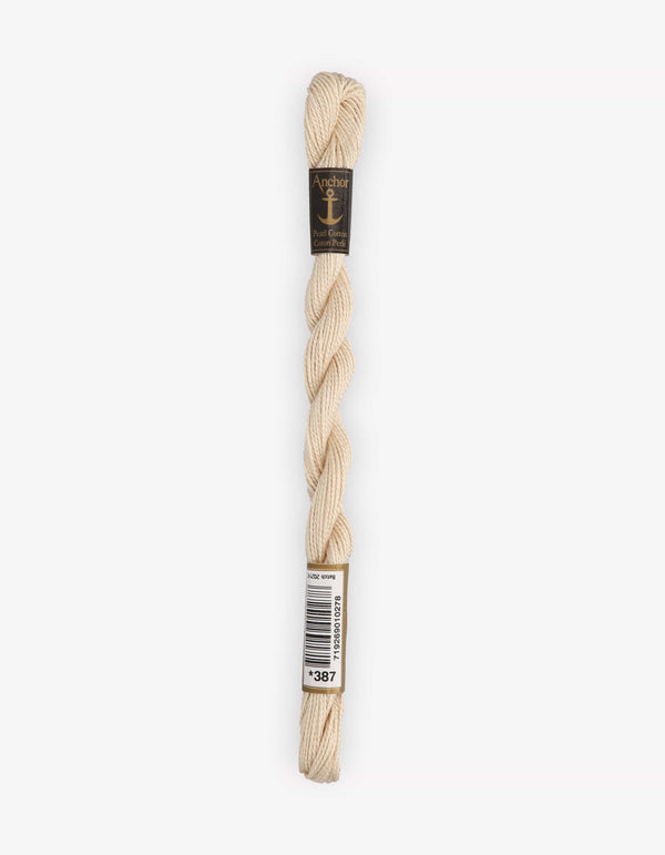 Anchor Pearl Cotton 5 Embroidery Thread 5g - Cream (0387)