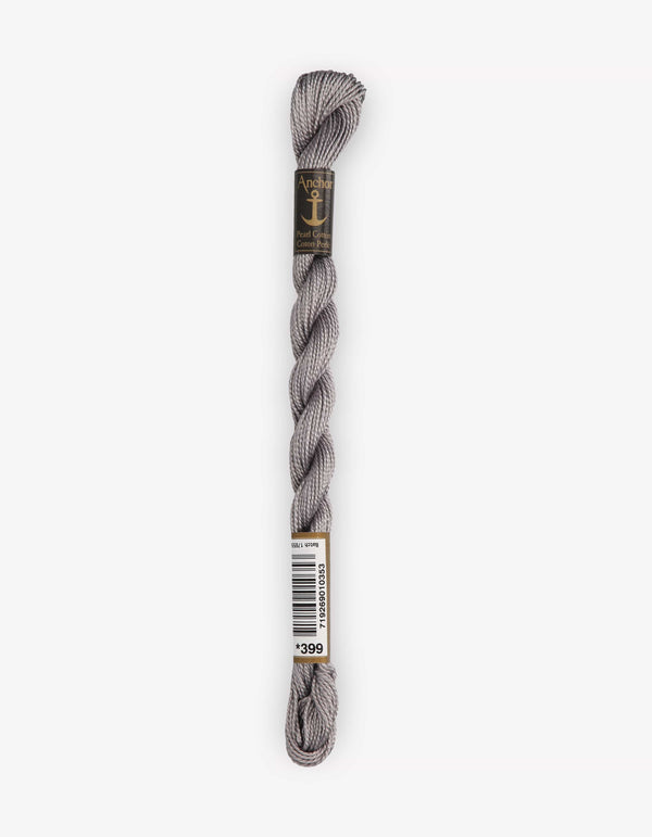 Anchor Pearl Cotton 5 Embroidery Thread 5g - Grey (0399)