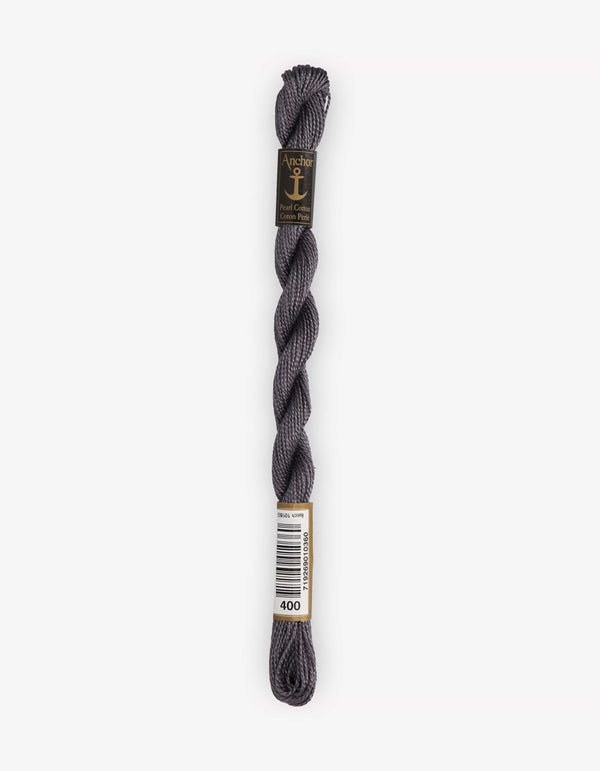 Anchor Pearl Cotton 5 Embroidery Thread 5g - Grey (0400)