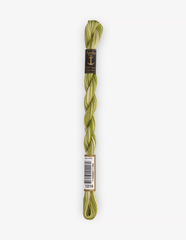Anchor Pearl Cotton 5 Embroidery Thread 5g - Green (1216)