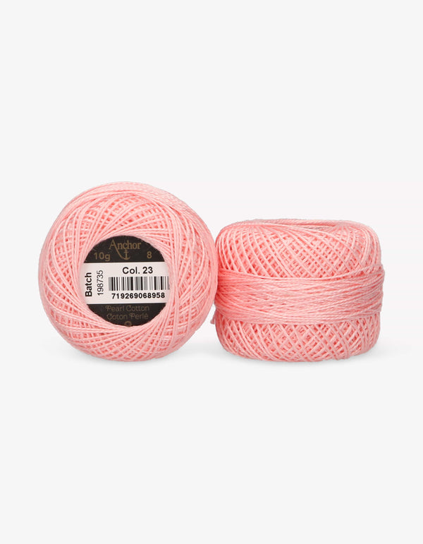 Anchor Pearl Cotton 8 Embroidery Thread 10g Ball - Pink (0023)
