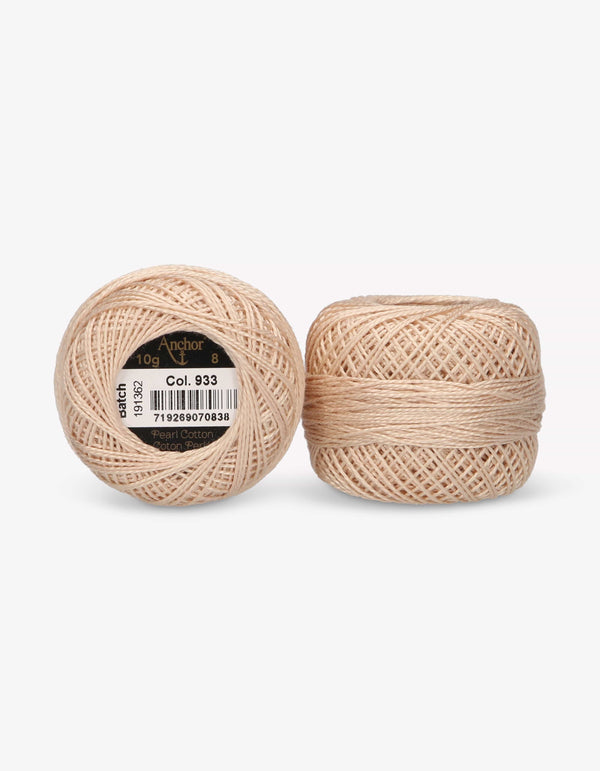 Anchor Pearl Cotton 8 Embroidery Thread 10g Ball - Cream (0933)