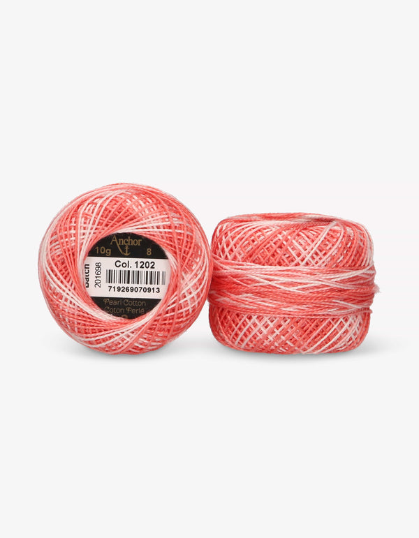 Anchor Pearl Cotton 8 Embroidery Thread 10g Ball - Pink (1202)