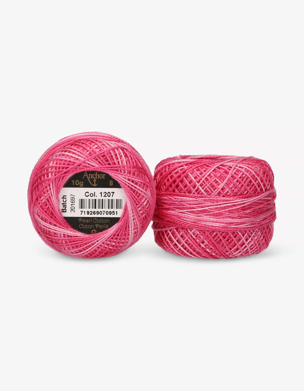 Anchor Pearl Cotton 8 Embroidery Thread 10g Ball - Pink (1207)