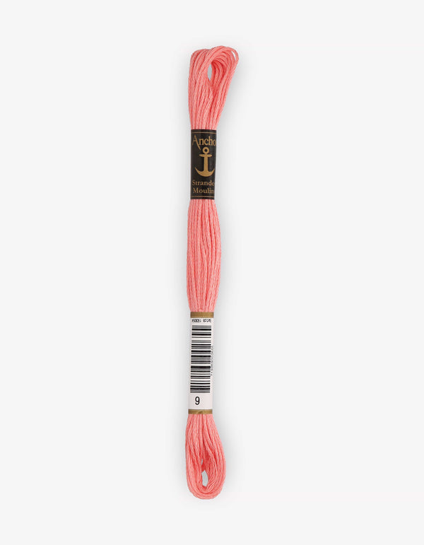 Anchor Mouline Stranded Cotton Embroidery Thread 8m - Pink (0009)