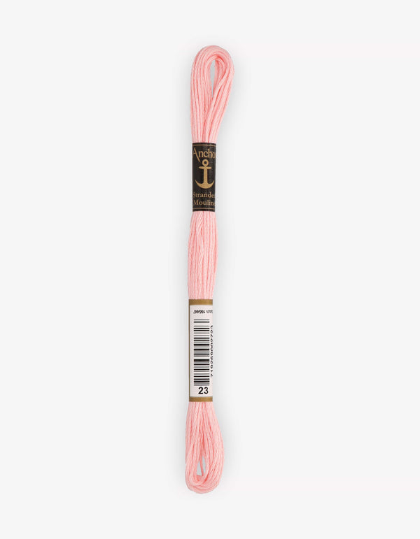 Anchor Mouline Stranded Cotton Embroidery Thread 8m - Pink (0023)