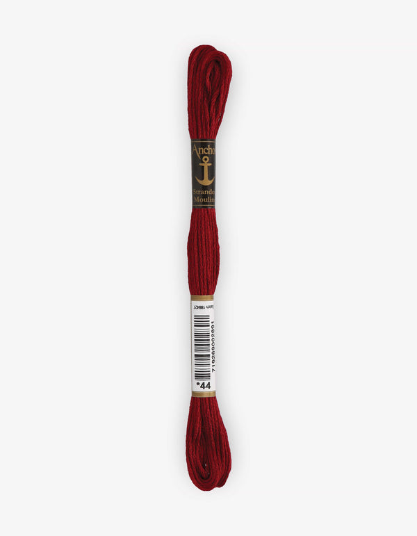 Anchor Mouline Stranded Cotton Embroidery Thread 8m - Red (0044)