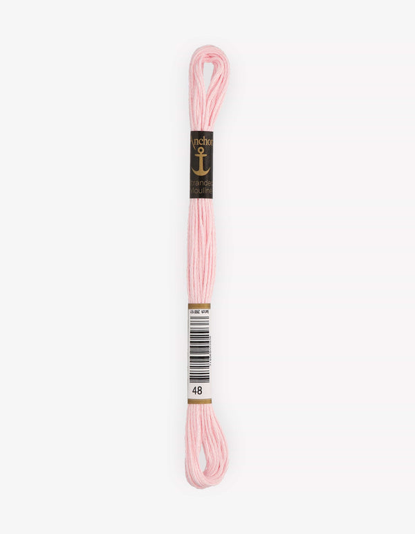 Anchor Mouline Stranded Cotton Embroidery Thread 8m - Pink (0048)