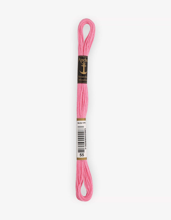 Anchor Mouline Stranded Cotton Embroidery Thread 8m - Pink (0055)