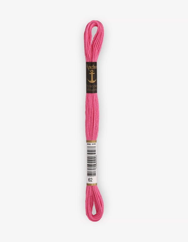 Anchor Mouline Stranded Cotton Embroidery Thread 8m - Pink (0062)