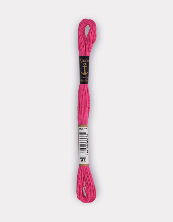 Anchor Mouline Stranded Cotton Embroidery Thread 8m - Pink (0063)