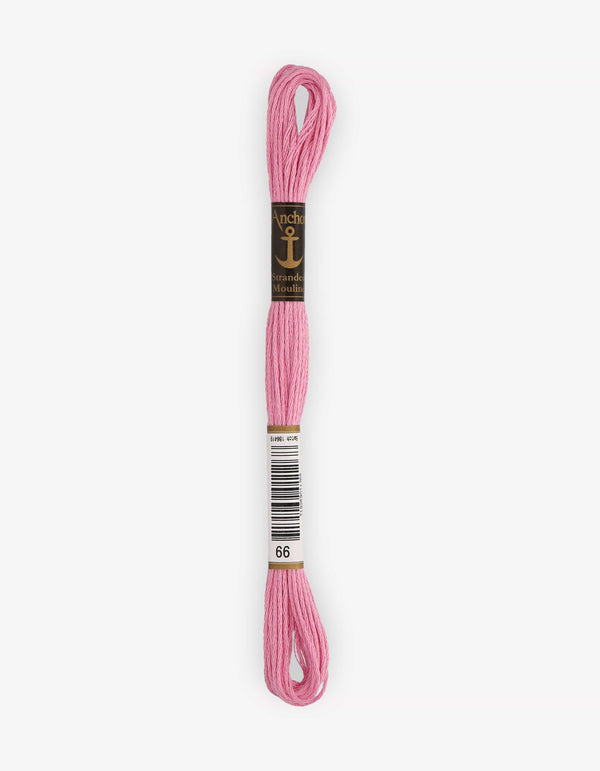 Anchor Mouline Stranded Cotton Embroidery Thread 8m - Pink (0066)