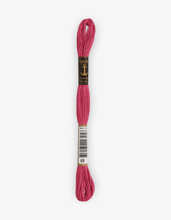 Anchor Mouline Stranded Cotton Embroidery Thread 8m - Pink (0068)