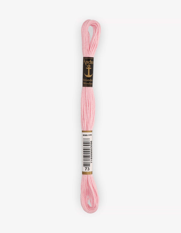 Anchor Mouline Stranded Cotton Embroidery Thread 8m - Pink (0073)