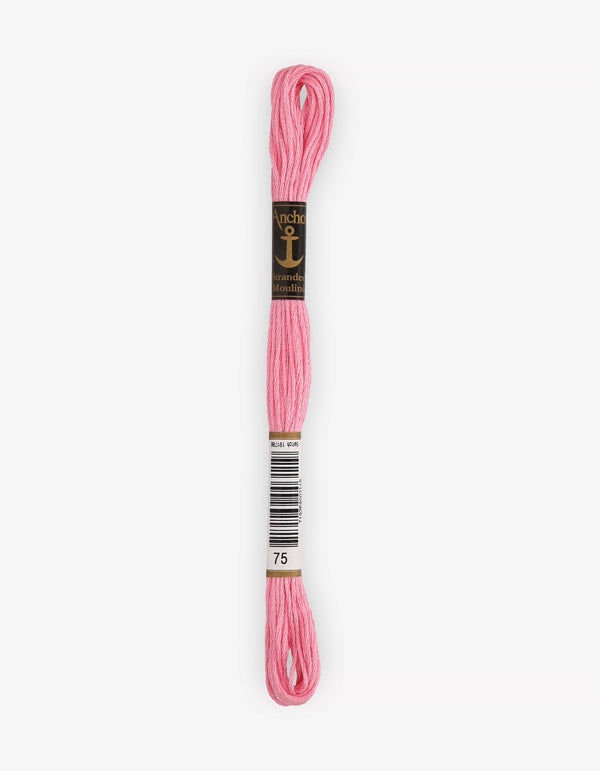 Anchor Mouline Stranded Cotton Embroidery Thread 8m - Pink (0075)