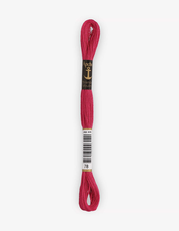 Anchor Mouline Stranded Cotton Embroidery Thread 8m - Pink (0078)