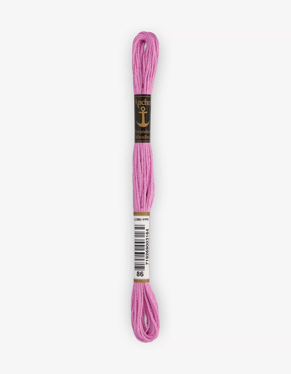 Anchor Mouline Stranded Cotton Embroidery Thread 8m - Pink (0086)
