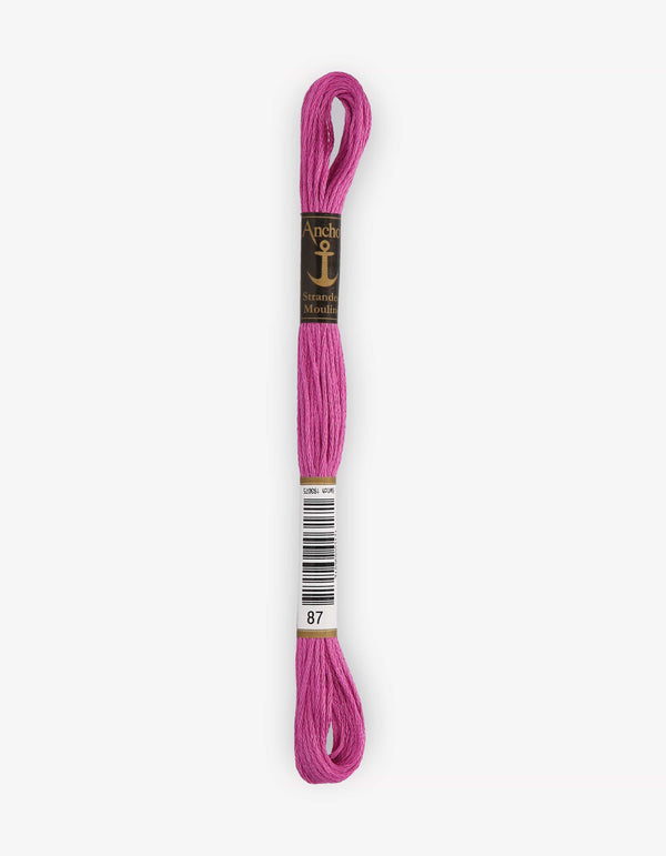 Anchor Mouline Stranded Cotton Embroidery Thread 8m - Pink (0087)