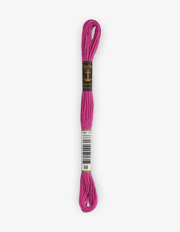 Anchor Mouline Stranded Cotton Embroidery Thread 8m - Pink (0088)