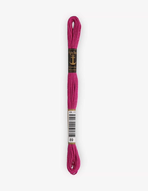 Anchor Mouline Stranded Cotton Embroidery Thread 8m - Pink (0089)