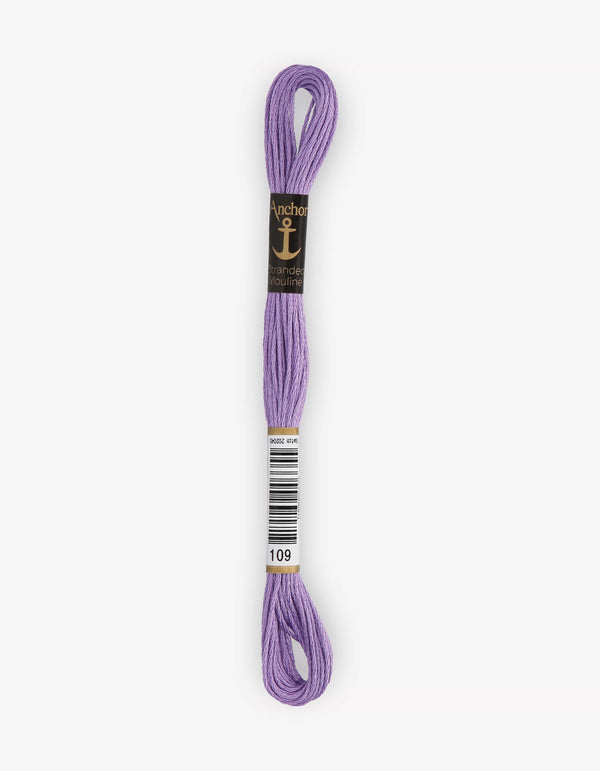 Anchor Mouline Stranded Cotton Embroidery Thread 8m - Purple (0109)