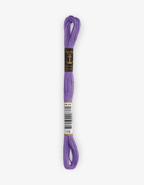 Anchor Mouline Stranded Cotton Embroidery Thread 8m - Purple (0110)