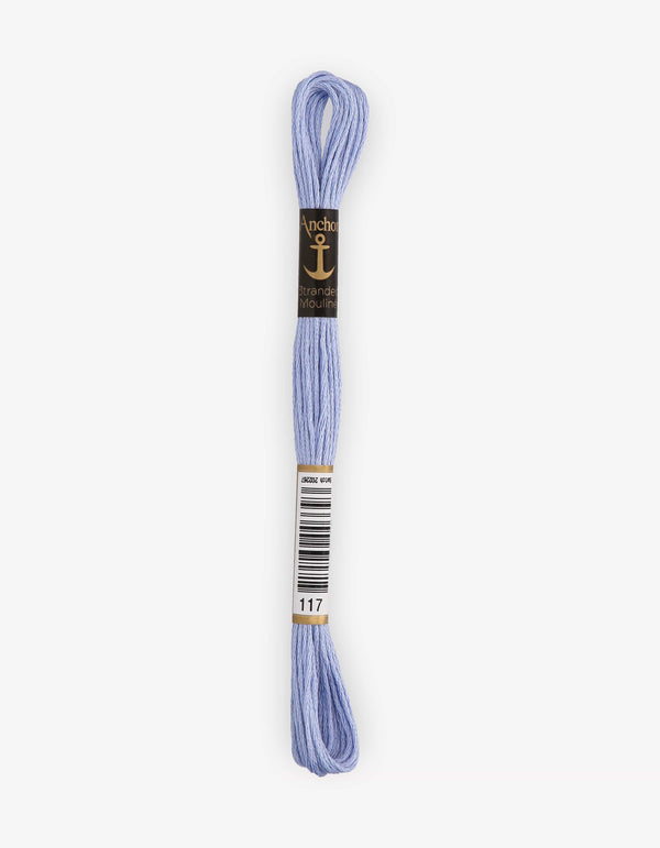Anchor Mouline Stranded Cotton Embroidery Thread 8m - Blue (0117)
