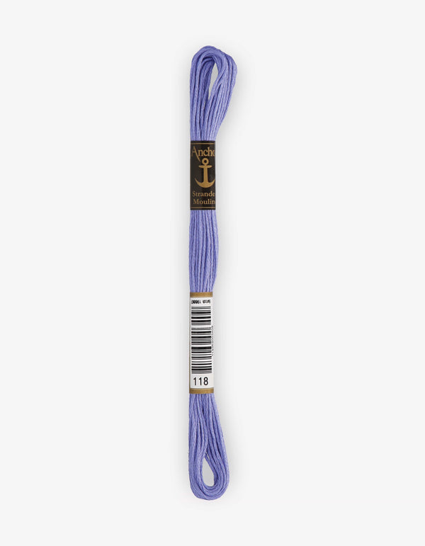 Anchor Mouline Stranded Cotton Embroidery Thread 8m - Blue (0118)
