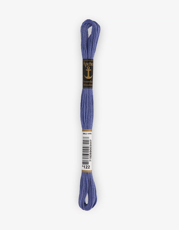 Anchor Mouline Stranded Cotton Embroidery Thread 8m - Blue (0122)