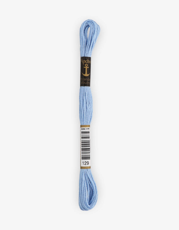 Anchor Mouline Stranded Cotton Embroidery Thread 8m - Blue (0129)