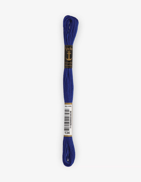 Anchor Mouline Stranded Cotton Embroidery Thread 8m - Blue (0134)