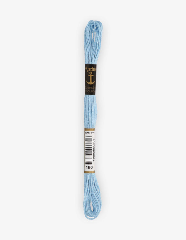 Anchor Mouline Stranded Cotton Embroidery Thread 8m - Blue (0160)