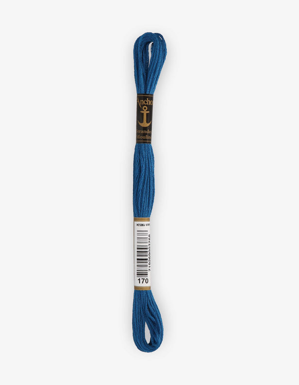 Anchor Mouline Stranded Cotton Embroidery Thread 8m - Blue (0170)