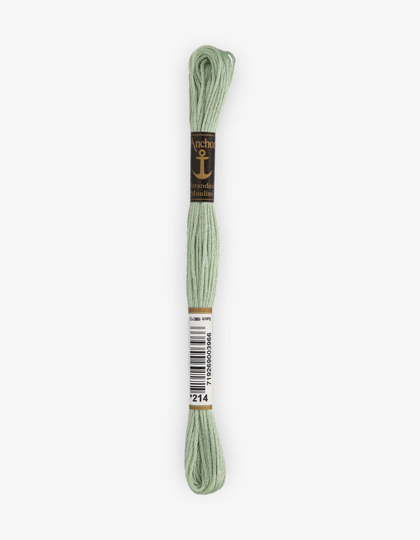 Anchor Mouline Stranded Cotton Embroidery Thread 8m - Green (0214)