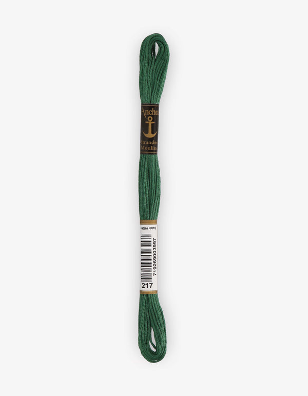 Anchor Mouline Stranded Cotton Embroidery Thread 8m - Green (0217)