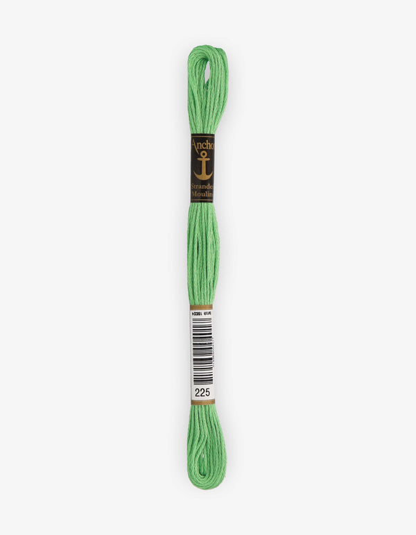 Anchor Mouline Stranded Cotton Embroidery Thread 8m - Green (0225)