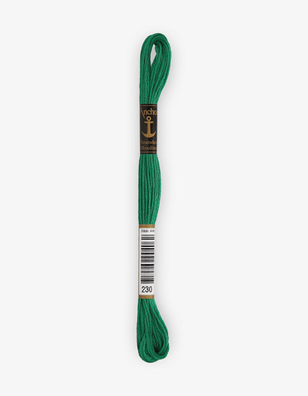 Anchor Mouline Stranded Cotton Embroidery Thread 8m - Green (0230)